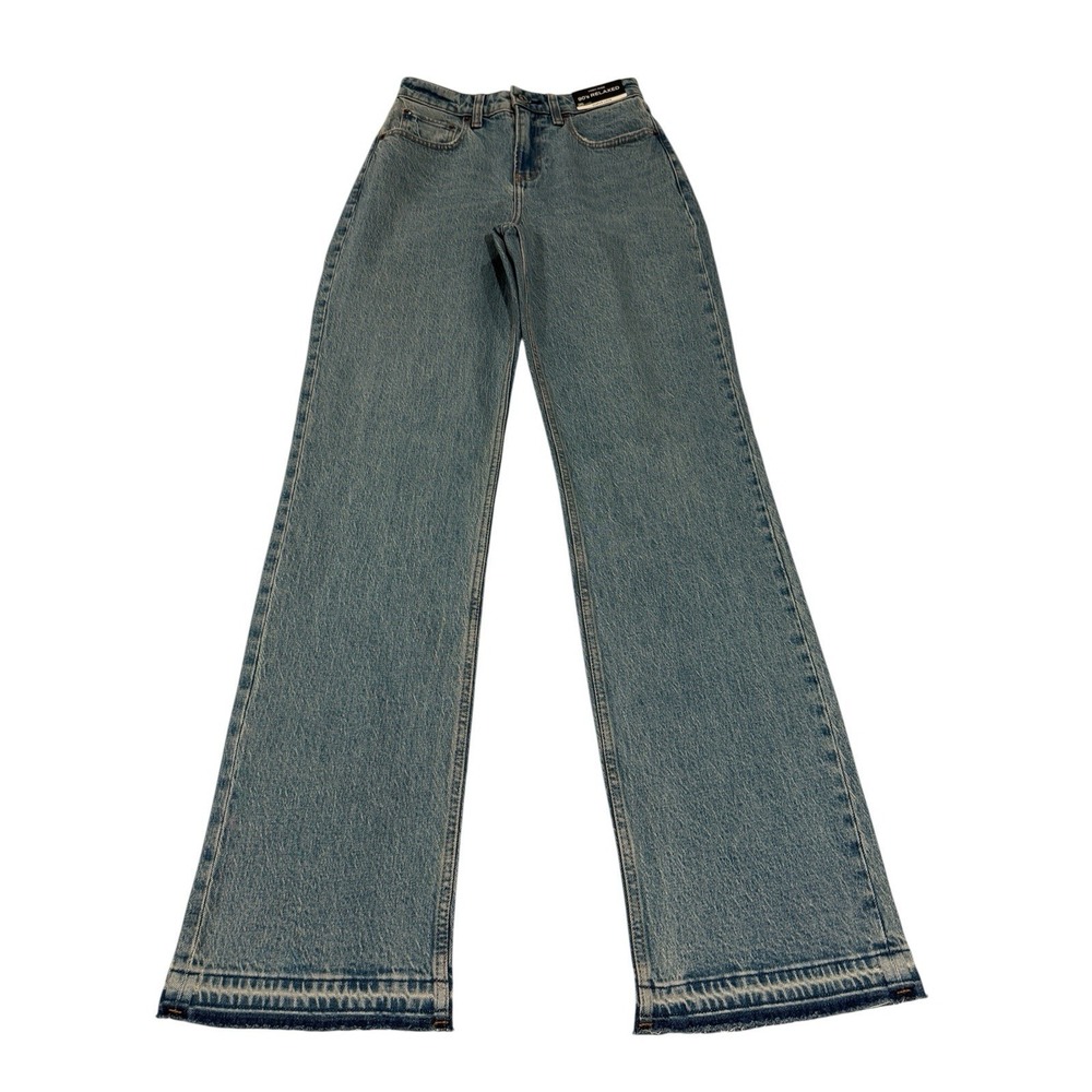 NWT Abercrombie & Fitch 90s Relaxed Curve Love High Rise Acid Wash Jeans 25L